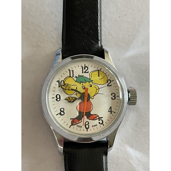Topo Gigio Mouse Watch Hand Wind Mechanical Ed Sullivan Show Cartoon Vintage main image 5